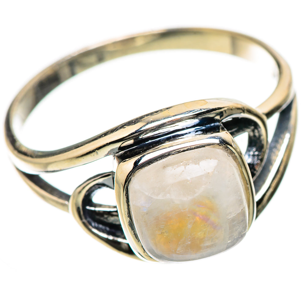 Rainbow Moonstone Rings handcrafted by Anasilvercos - RING134253 - Photo 2