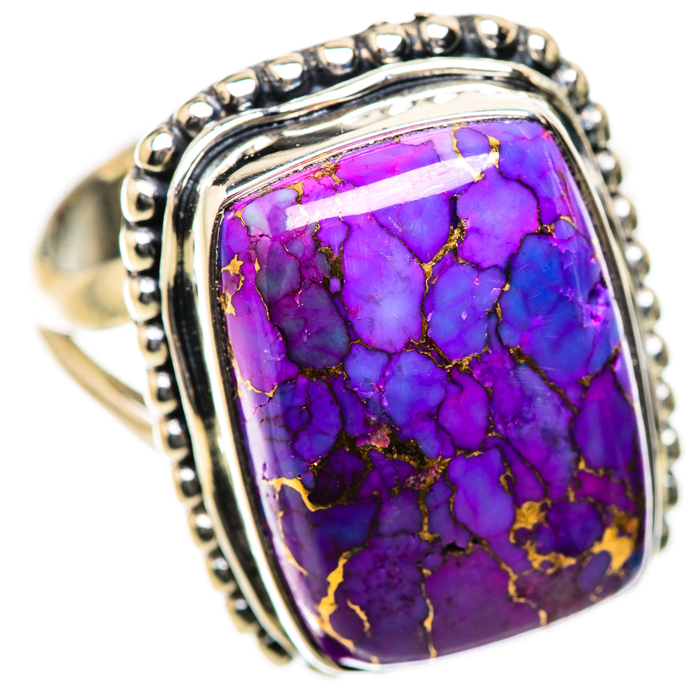 Purple Copper Composite Turquoise Rings handcrafted by Anasilvercos - RING134265 - Photo 2