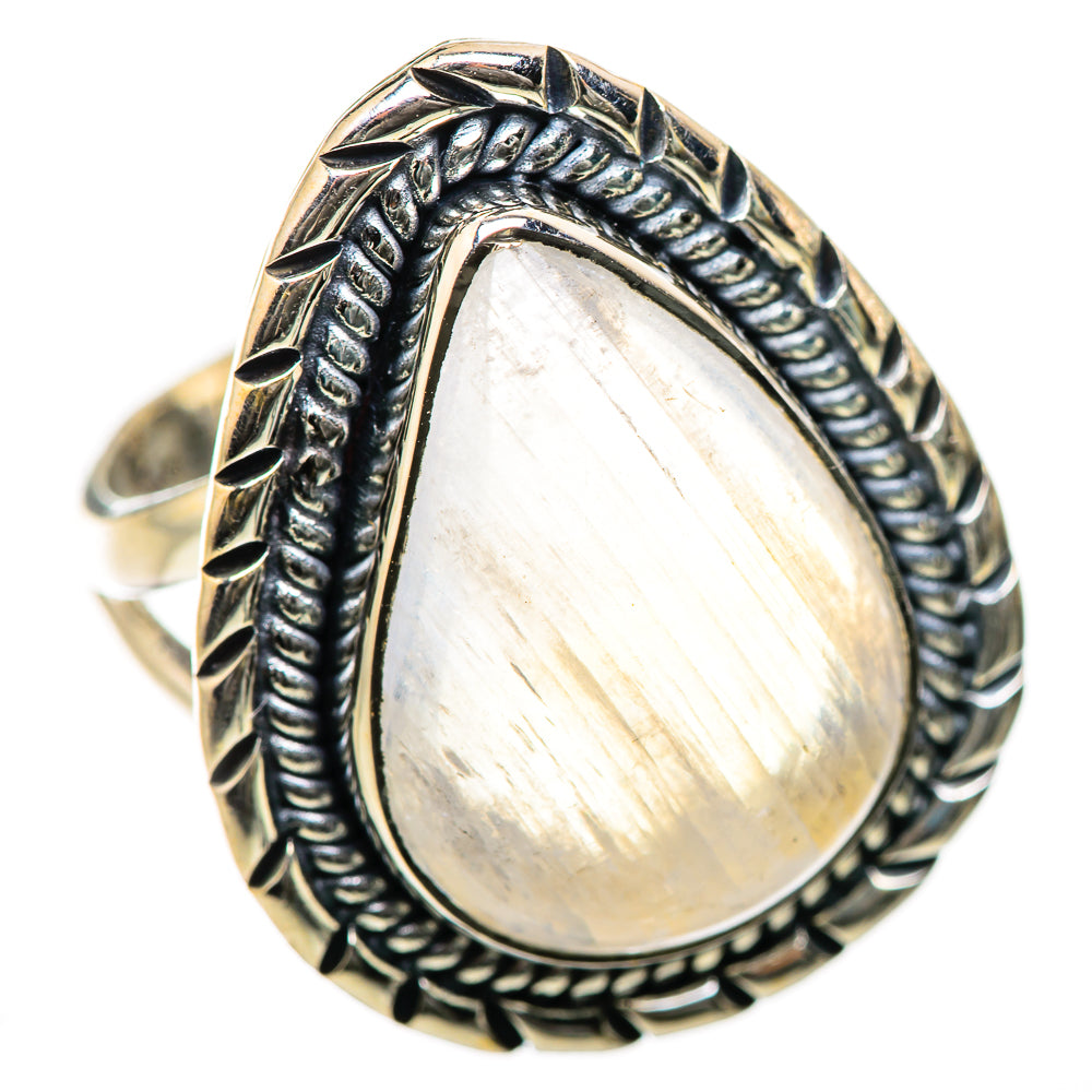 Rainbow Moonstone Rings handcrafted by Anasilvercos - RING134275 - Photo 2