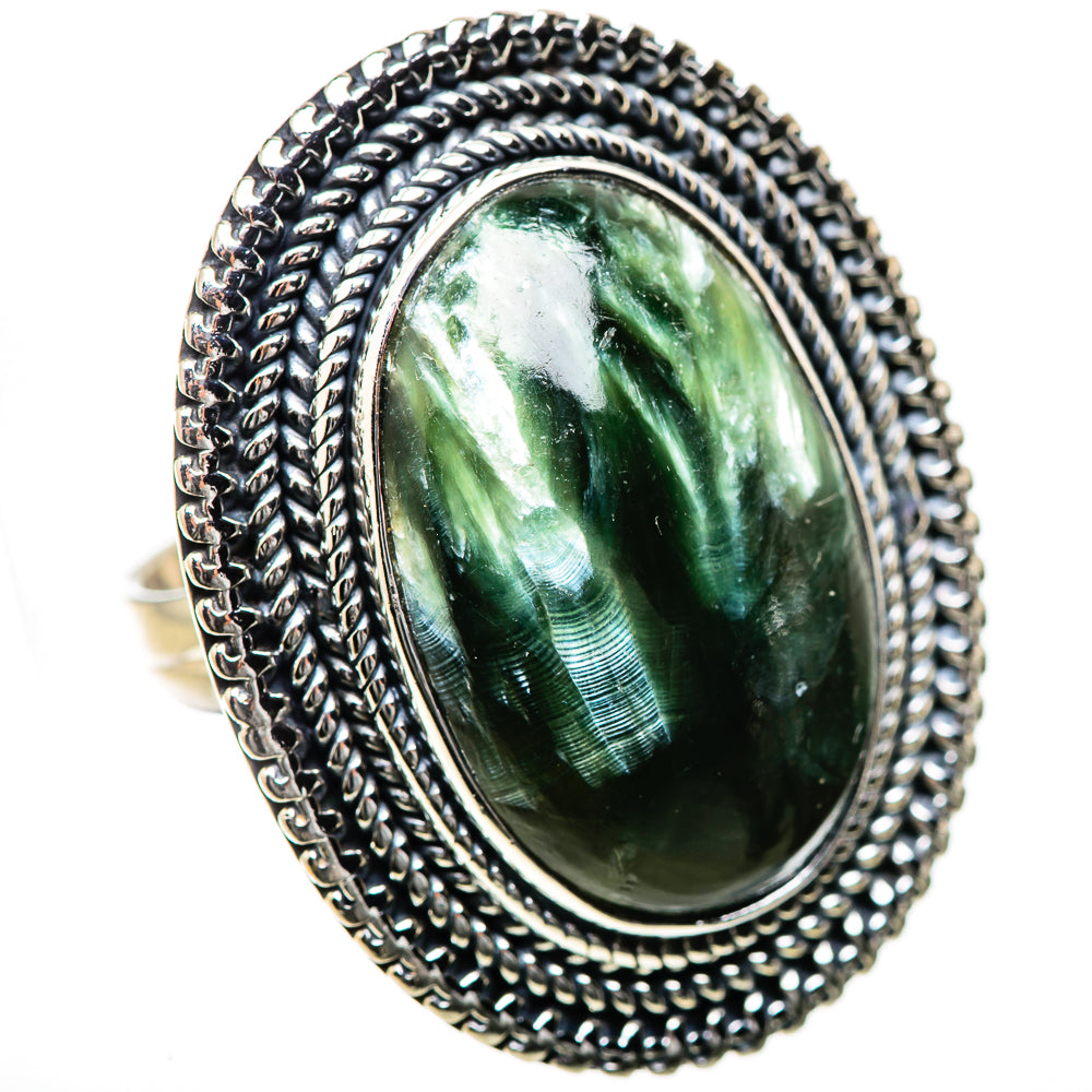 Seraphinite Rings handcrafted by Anasilvercos - RING134287 - Photo 2