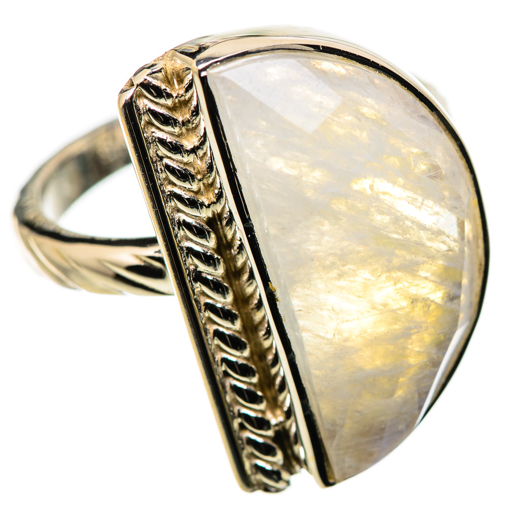 Rainbow Moonstone Rings handcrafted by Anasilvercos - RING134400 - Photo 2