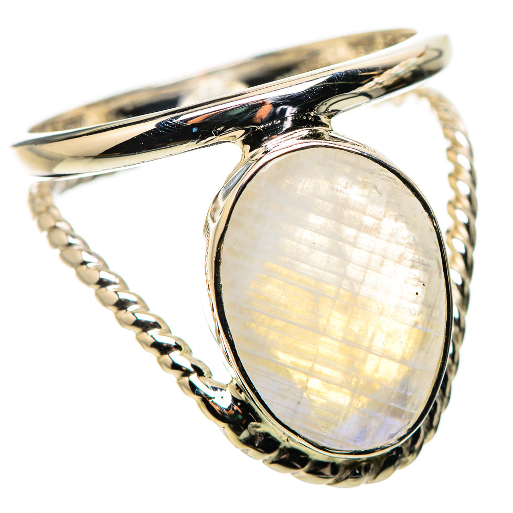 Rainbow Moonstone Rings handcrafted by Anasilvercos - RING134403 - Photo 2
