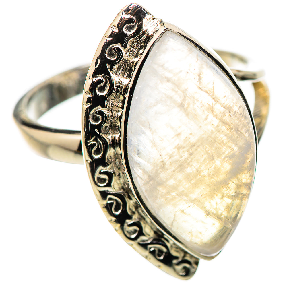 Rainbow Moonstone Rings handcrafted by Anasilvercos - RING134424 - Photo 2