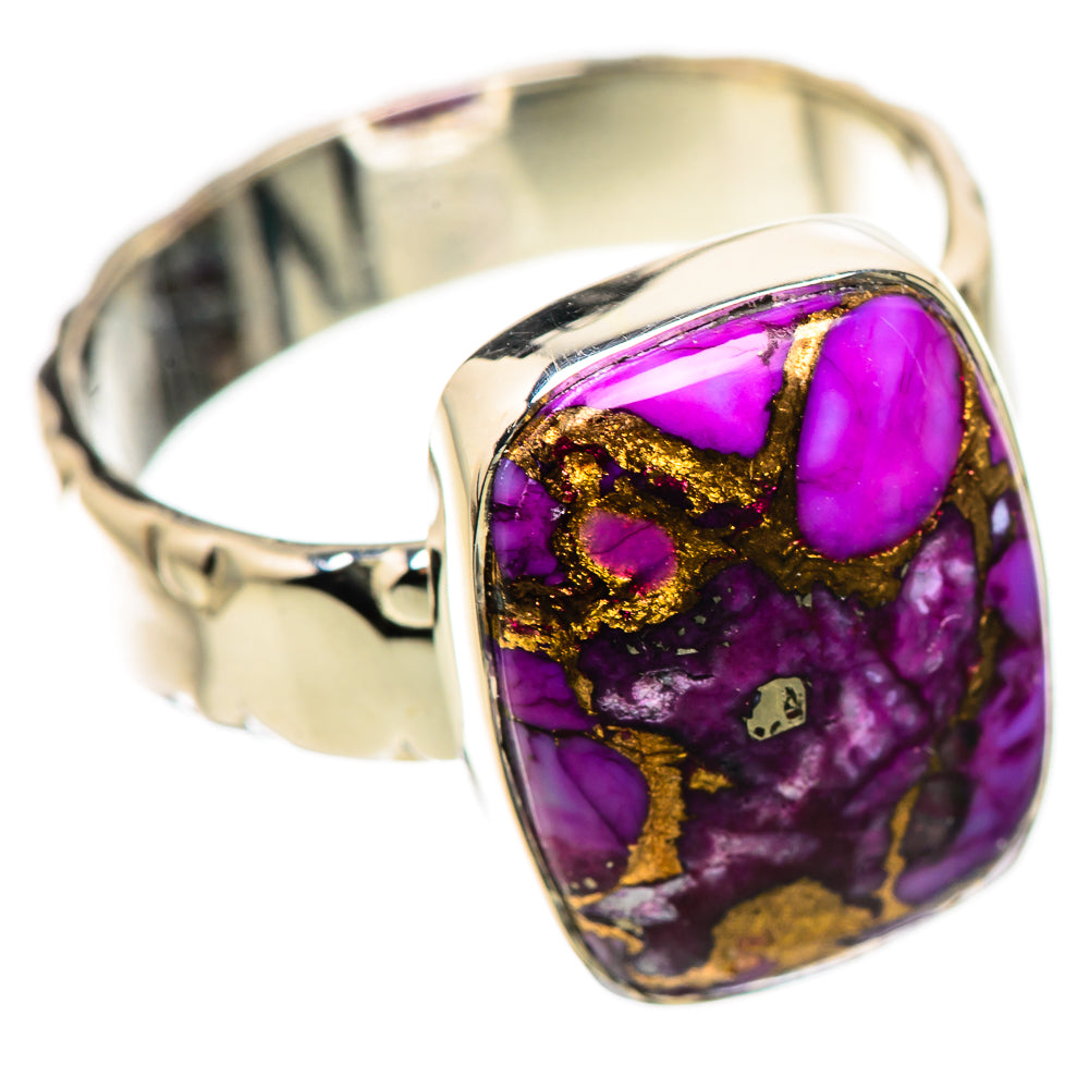 Purple Copper Composite Turquoise Rings handcrafted by Anasilvercos - RING134439 - Photo 2