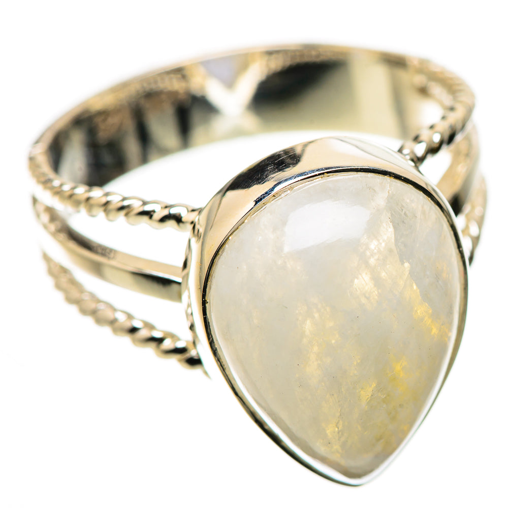 Rainbow Moonstone Rings handcrafted by Anasilvercos - RING134445 - Photo 2