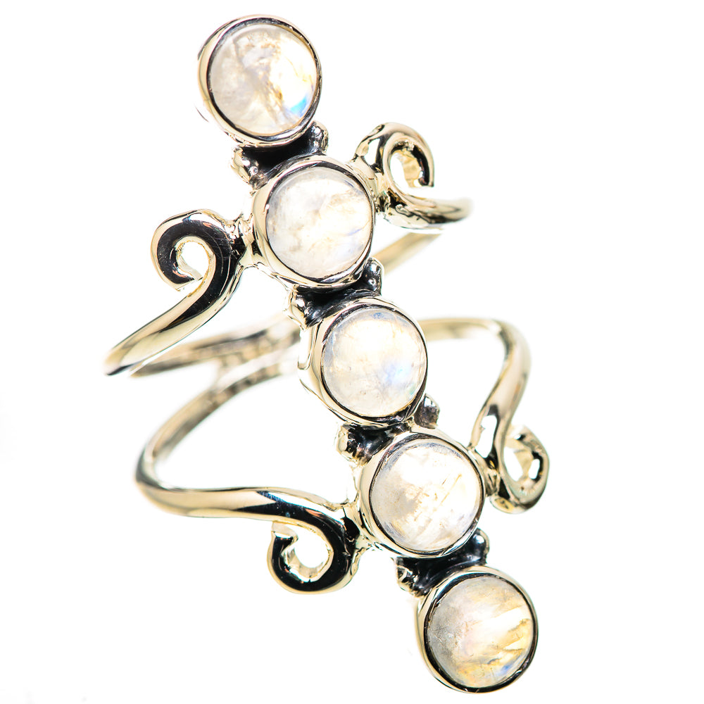 Rainbow Moonstone Rings handcrafted by Anasilvercos - RING134464 - Photo 2