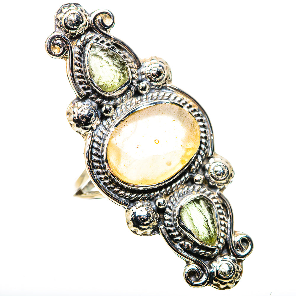 Libyan Desert Glass Rings handcrafted by Anasilvercos - RING134485 - Photo 2