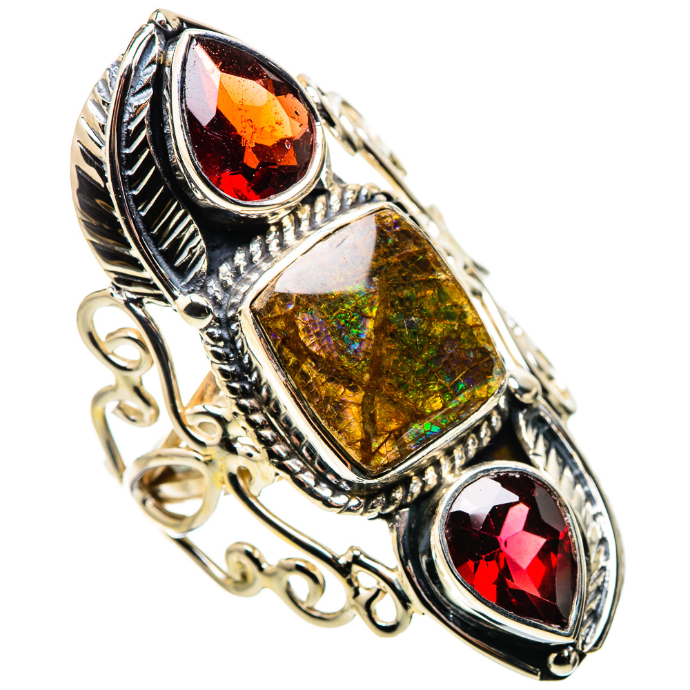 Ammolite Rings handcrafted by Anasilvercos - RING134486 - Photo 2