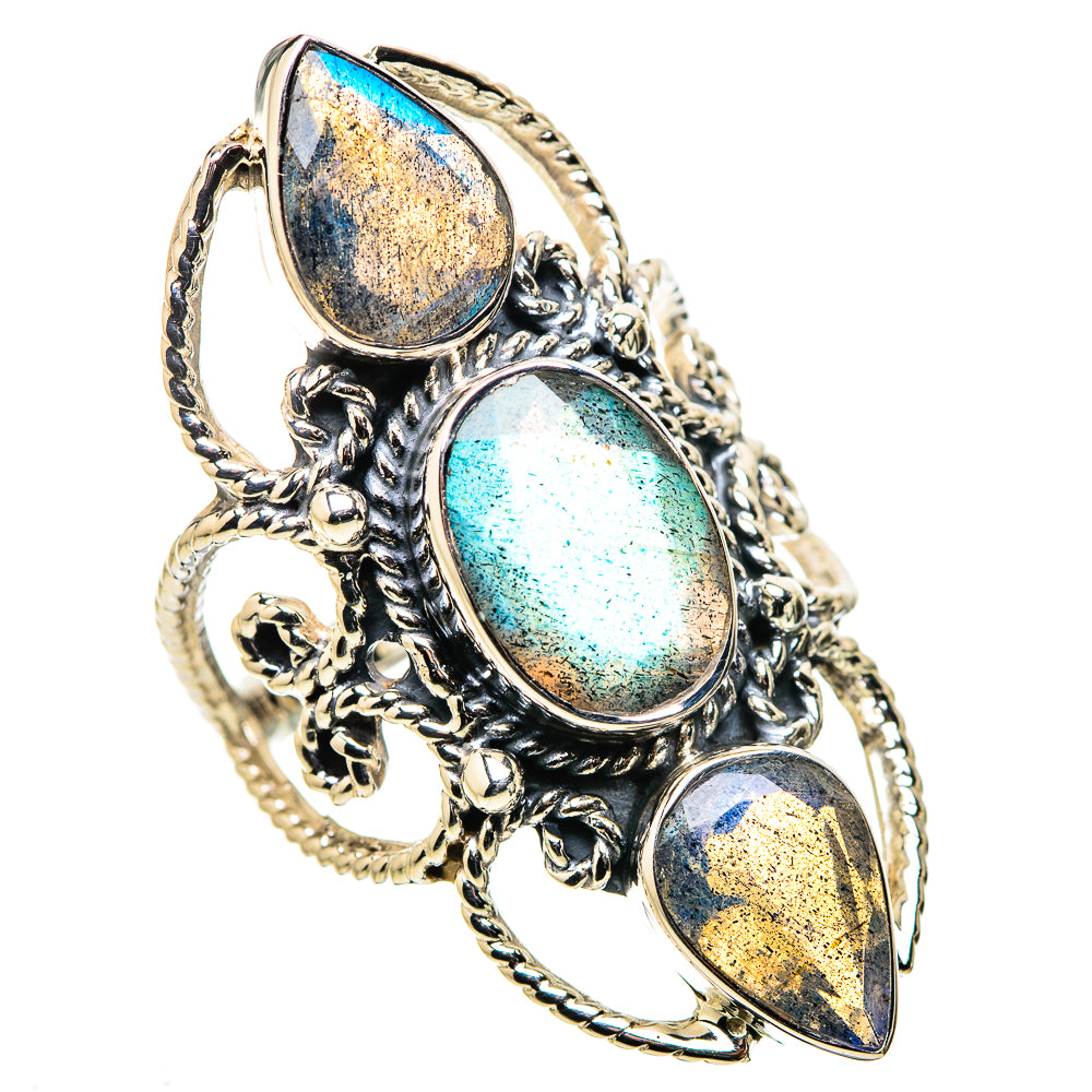 Labradorite Rings handcrafted by Anasilvercos - RING134488 - Photo 2