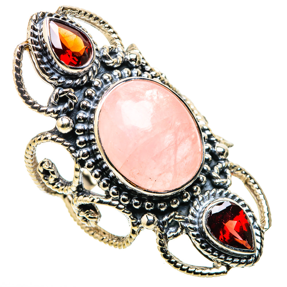 Rose Quartz Rings handcrafted by Anasilvercos - RING134497 - Photo 2