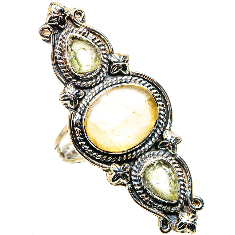Libyan Desert Glass Rings handcrafted by Anasilvercos - RING134500 - Photo 2