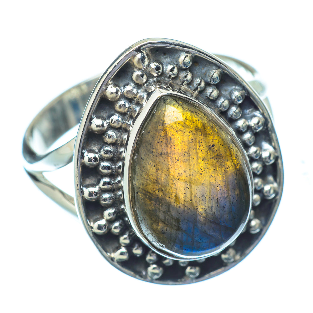 Labradorite Rings handcrafted by Anasilvercos - RING14566