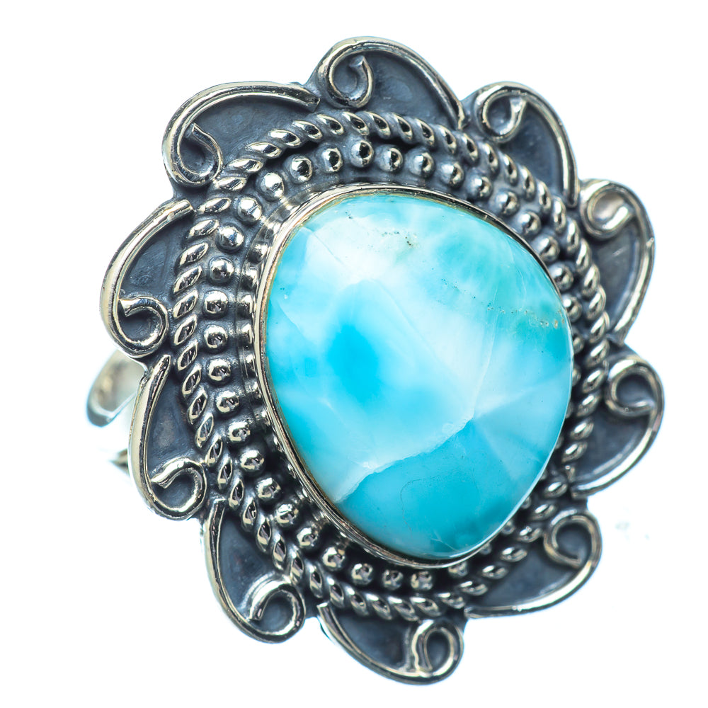 Larimar Rings handcrafted by Anasilvercos - RING14745