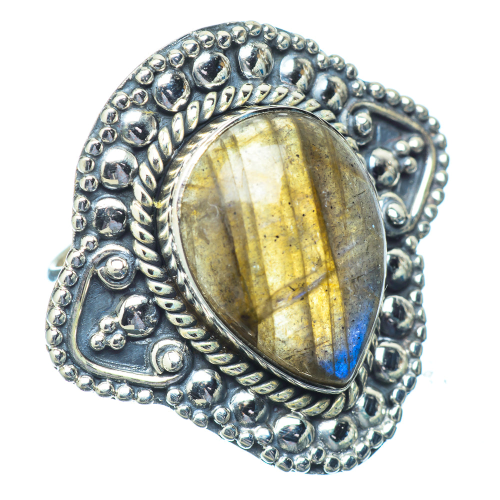 Labradorite Rings handcrafted by Anasilvercos - RING14749