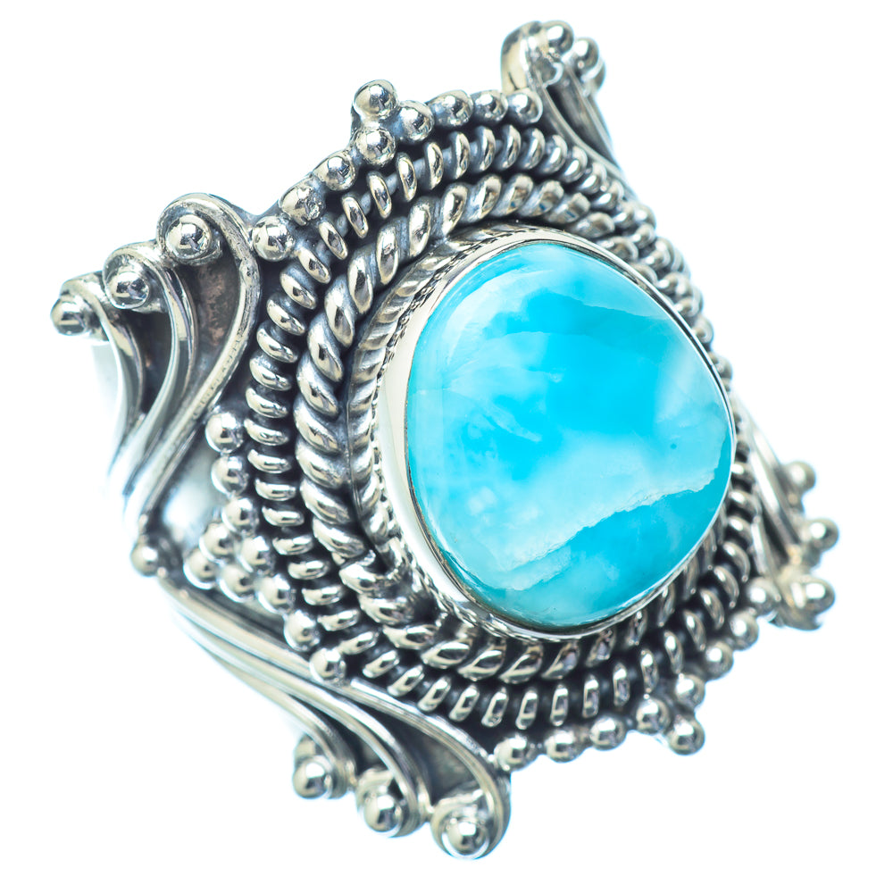 Larimar Rings handcrafted by Anasilvercos - RING14818