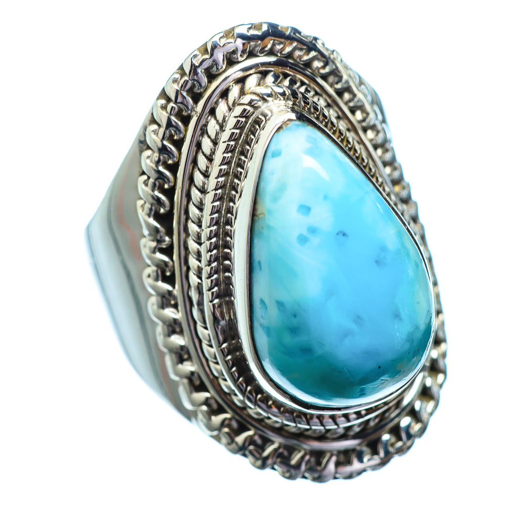 Larimar Rings handcrafted by Anasilvercos - RING1489