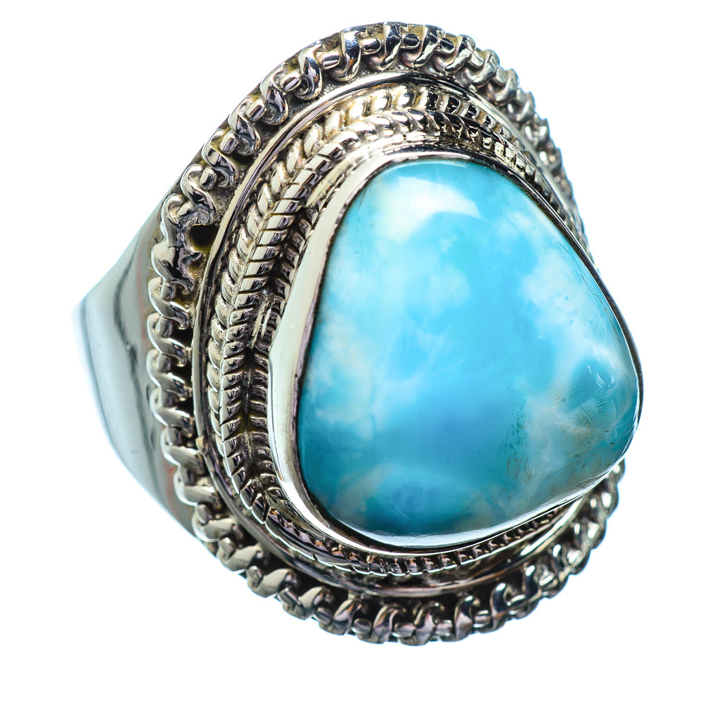 Larimar Rings handcrafted by Anasilvercos - RING1754