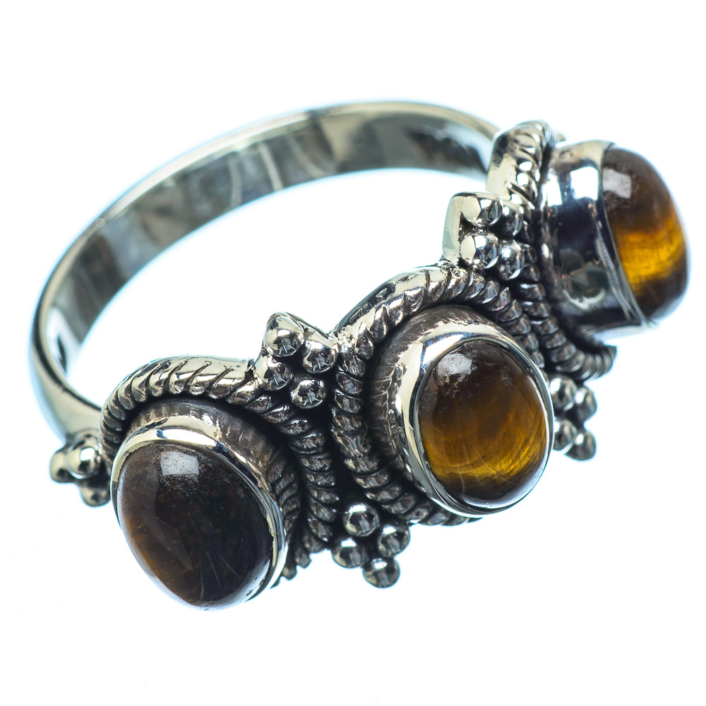 Tiger Eye Rings handcrafted by Anasilvercos - RING19592