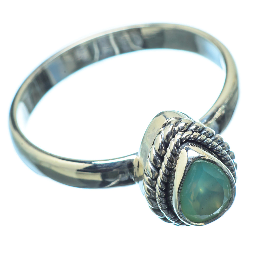 Aqua Chalcedony Rings handcrafted by Anasilvercos - RING19636