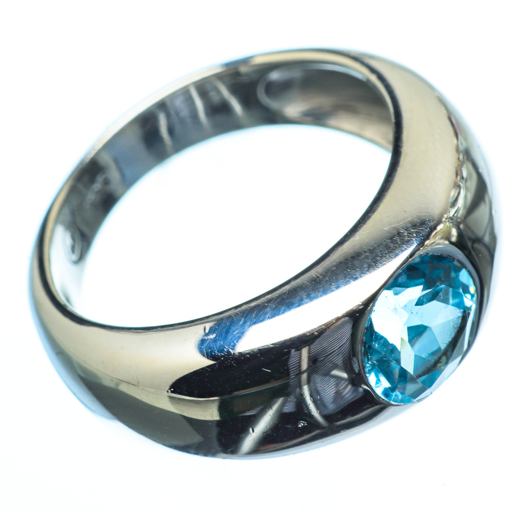 Blue Topaz Rings handcrafted by Anasilvercos - RING19846