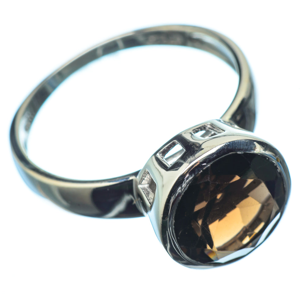 Smoky Quartz Rings handcrafted by Anasilvercos - RING20127