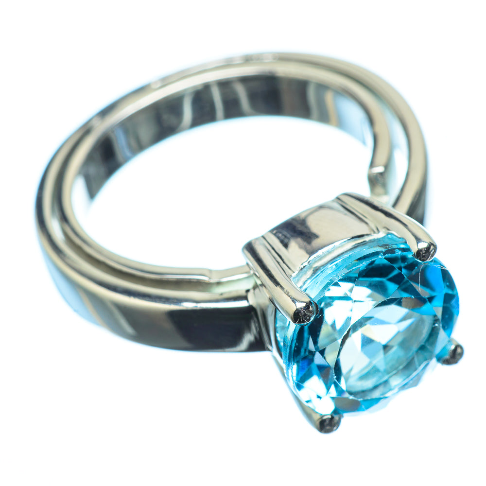 Blue Topaz Rings handcrafted by Anasilvercos - RING20163