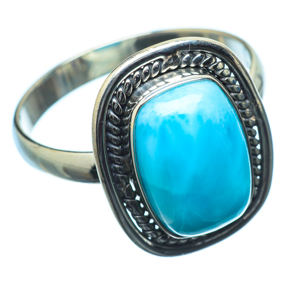 Larimar Rings handcrafted by Anasilvercos - RING20165