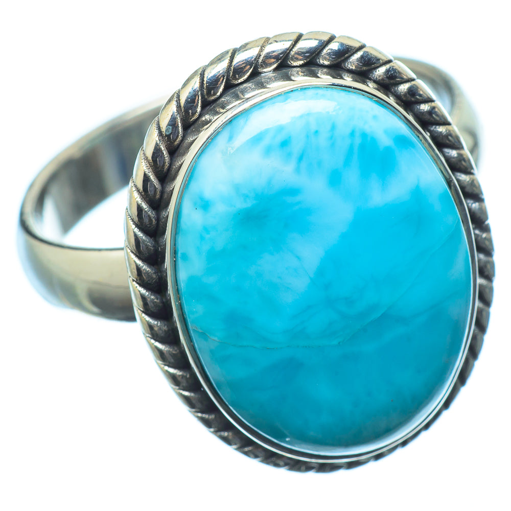Larimar Rings handcrafted by Anasilvercos - RING20413