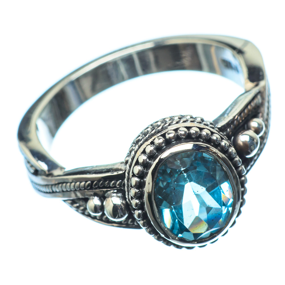 Blue Topaz Rings handcrafted by Anasilvercos - RING20439
