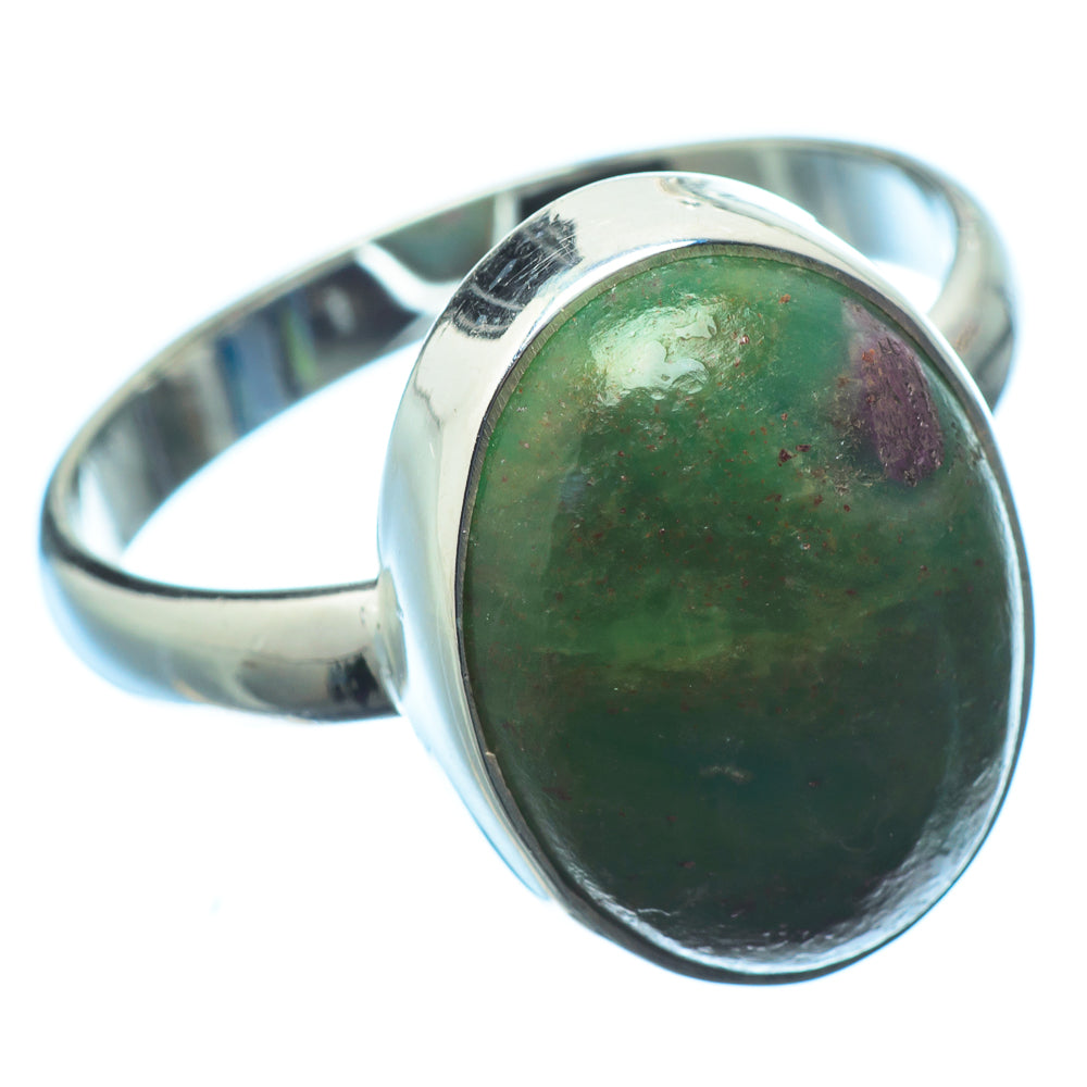 Ruby Fuchsite Rings handcrafted by Anasilvercos - RING20512