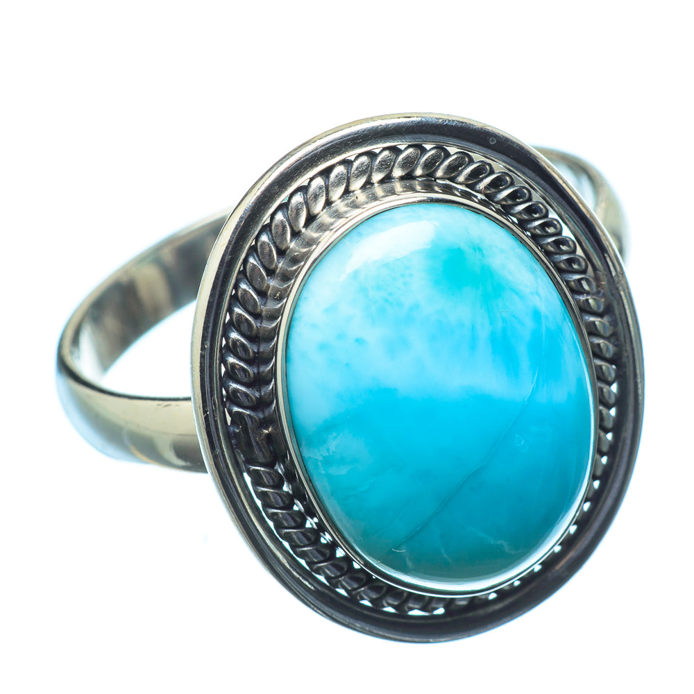 Larimar Rings handcrafted by Anasilvercos - RING20531