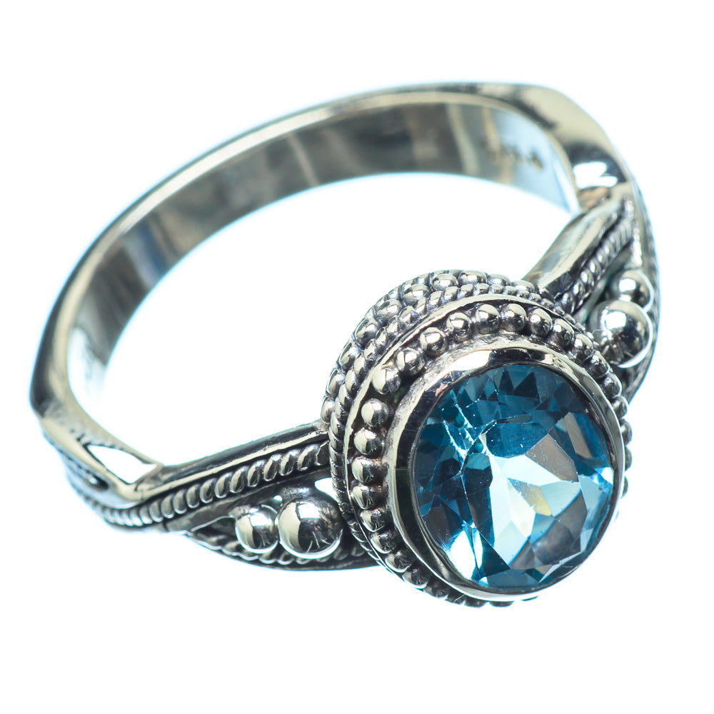 Blue Topaz Rings handcrafted by Anasilvercos - RING20594