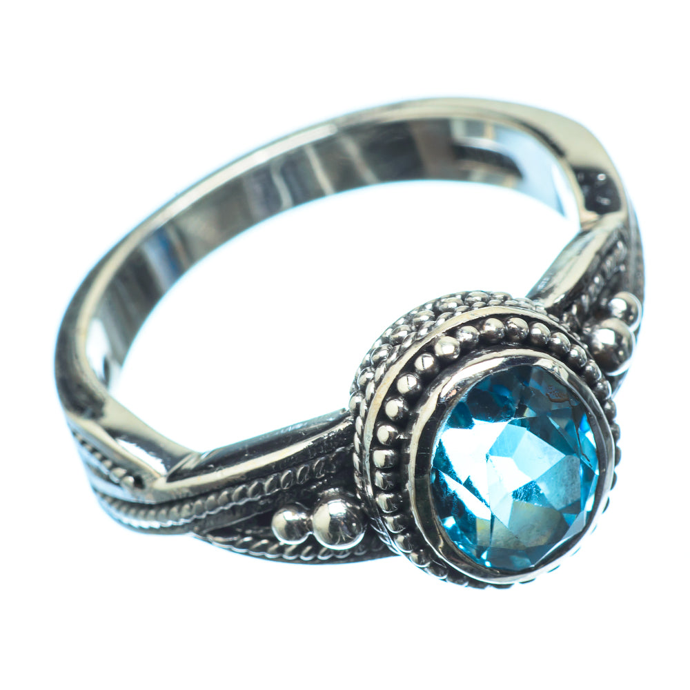Blue Topaz Rings handcrafted by Anasilvercos - RING20618