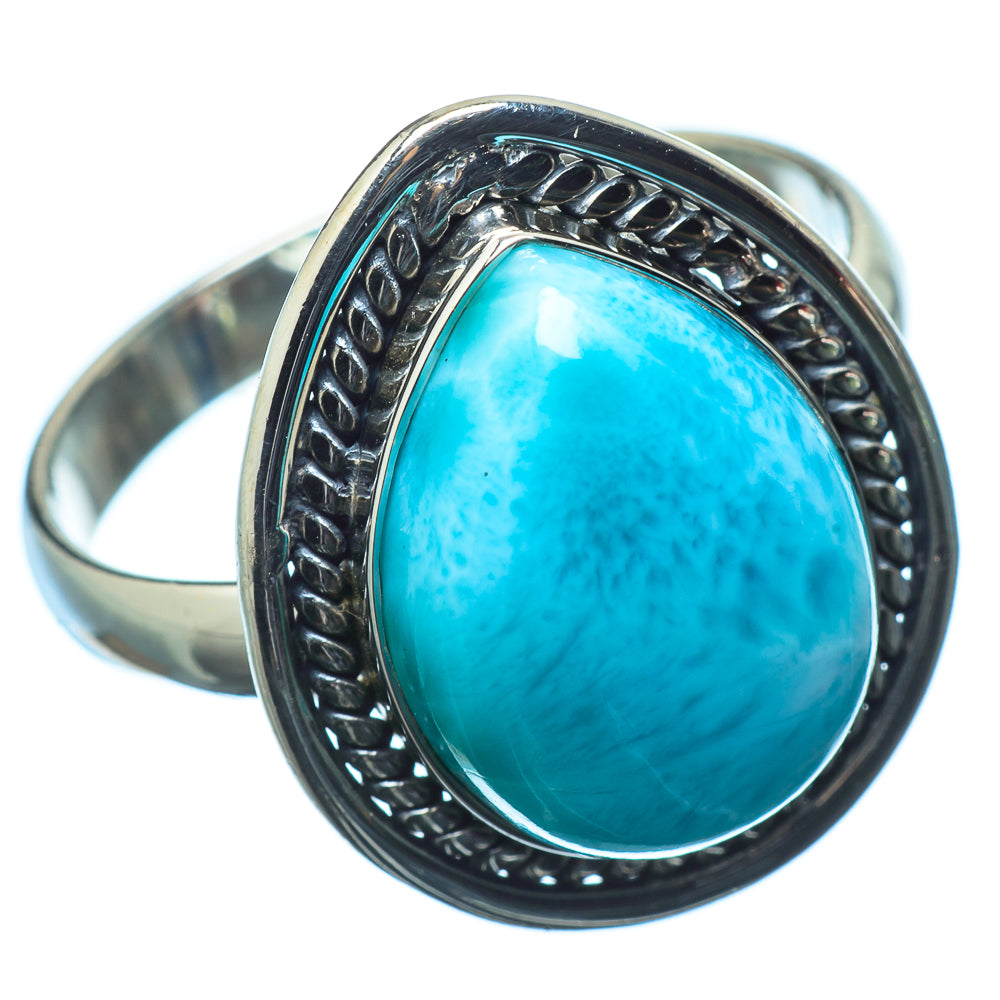 Larimar Rings handcrafted by Anasilvercos - RING20781