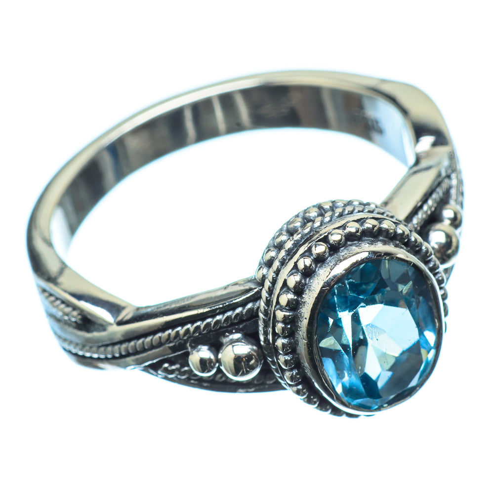 Blue Topaz Rings handcrafted by Anasilvercos - RING20830