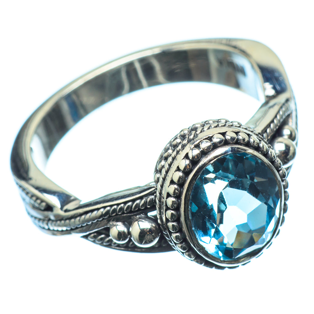 Blue Topaz Rings handcrafted by Anasilvercos - RING20857
