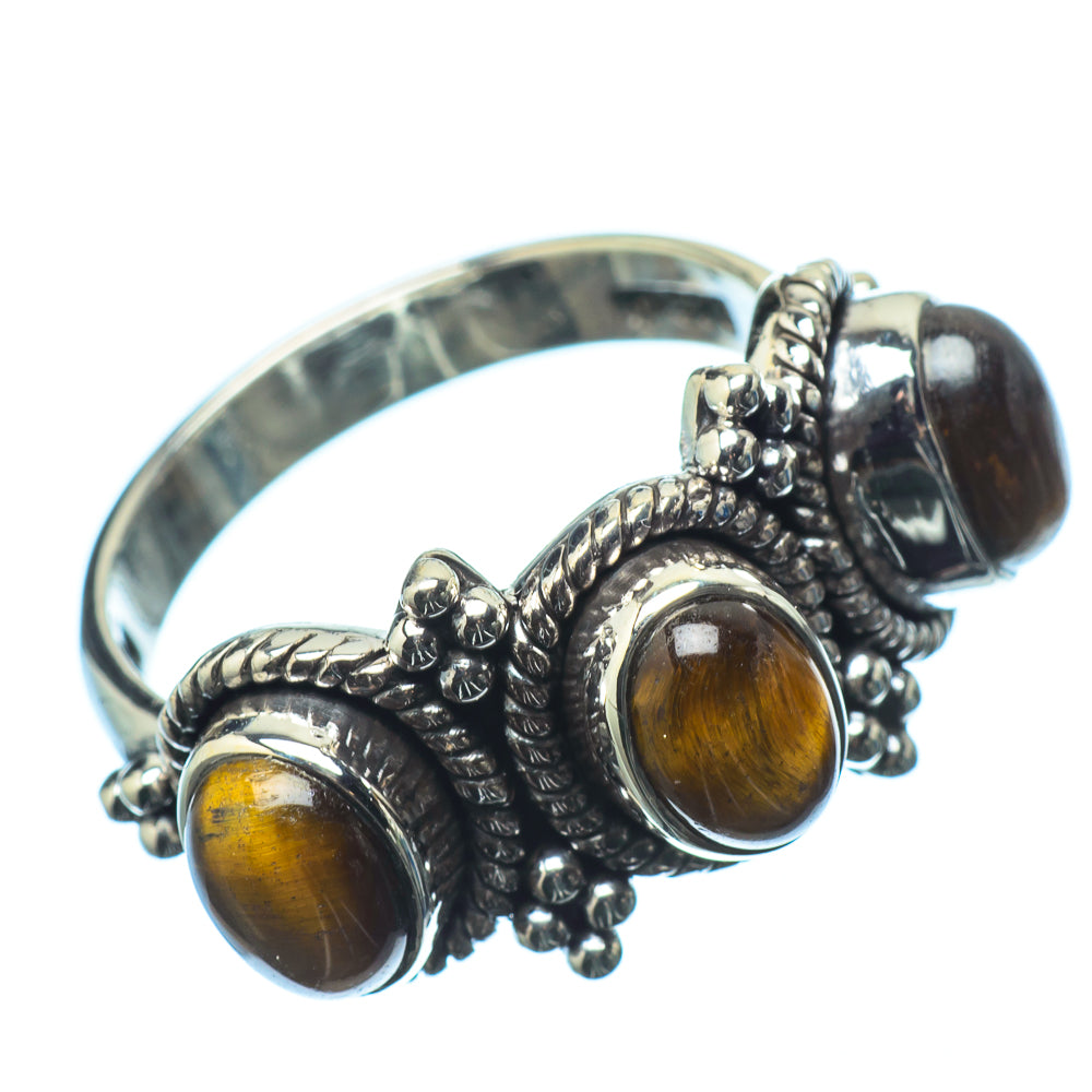 Tiger Eye Rings handcrafted by Anasilvercos - RING21023