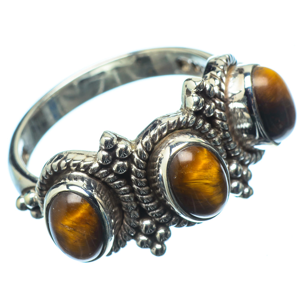 Tiger Eye Rings handcrafted by Anasilvercos - RING21049