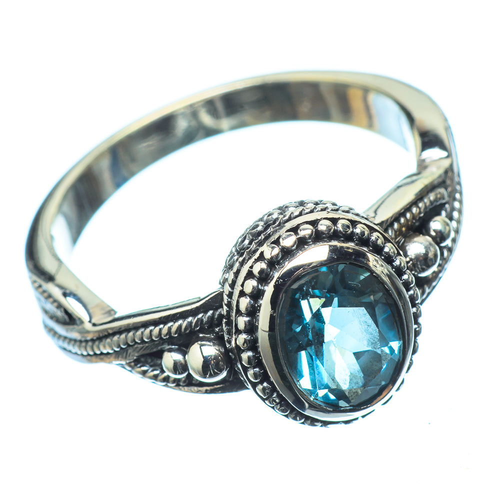 Blue Topaz Rings handcrafted by Anasilvercos - RING21057