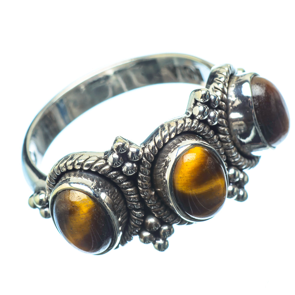 Tiger Eye Rings handcrafted by Anasilvercos - RING21075