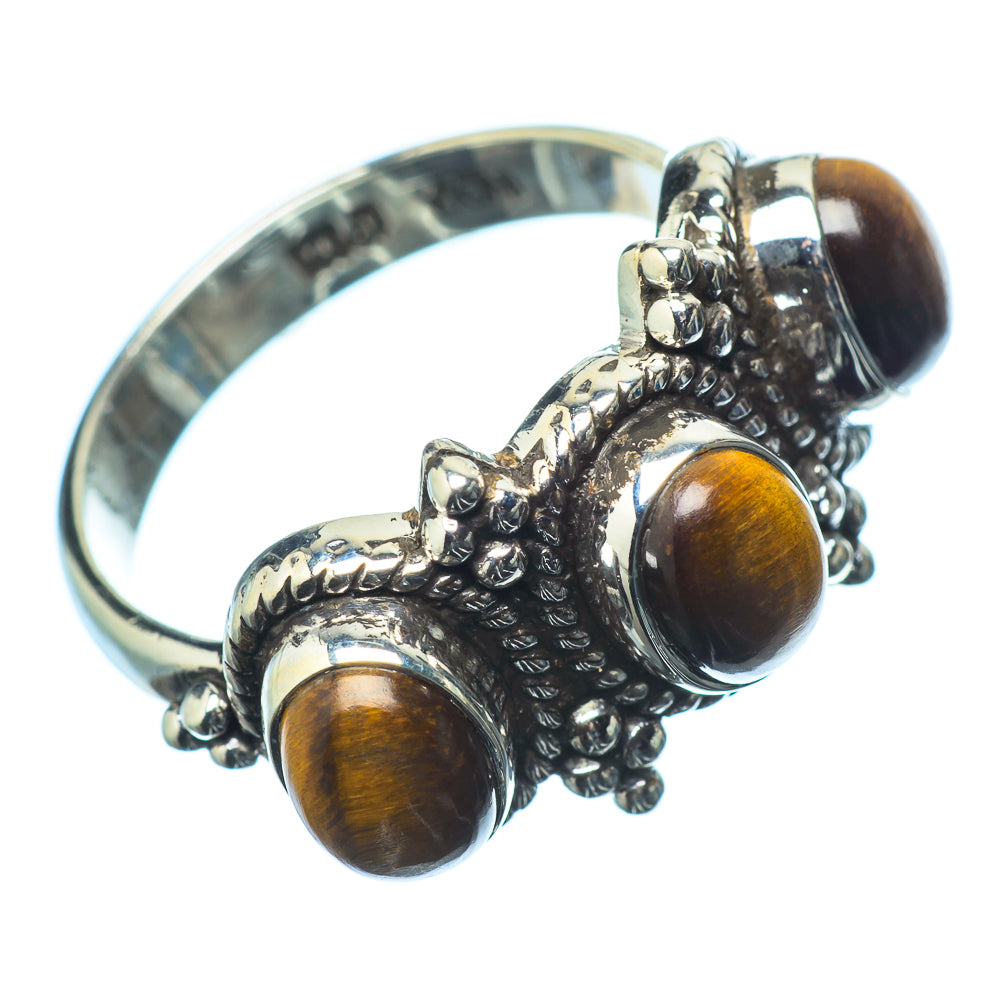 Tiger Eye Rings handcrafted by Anasilvercos - RING21112