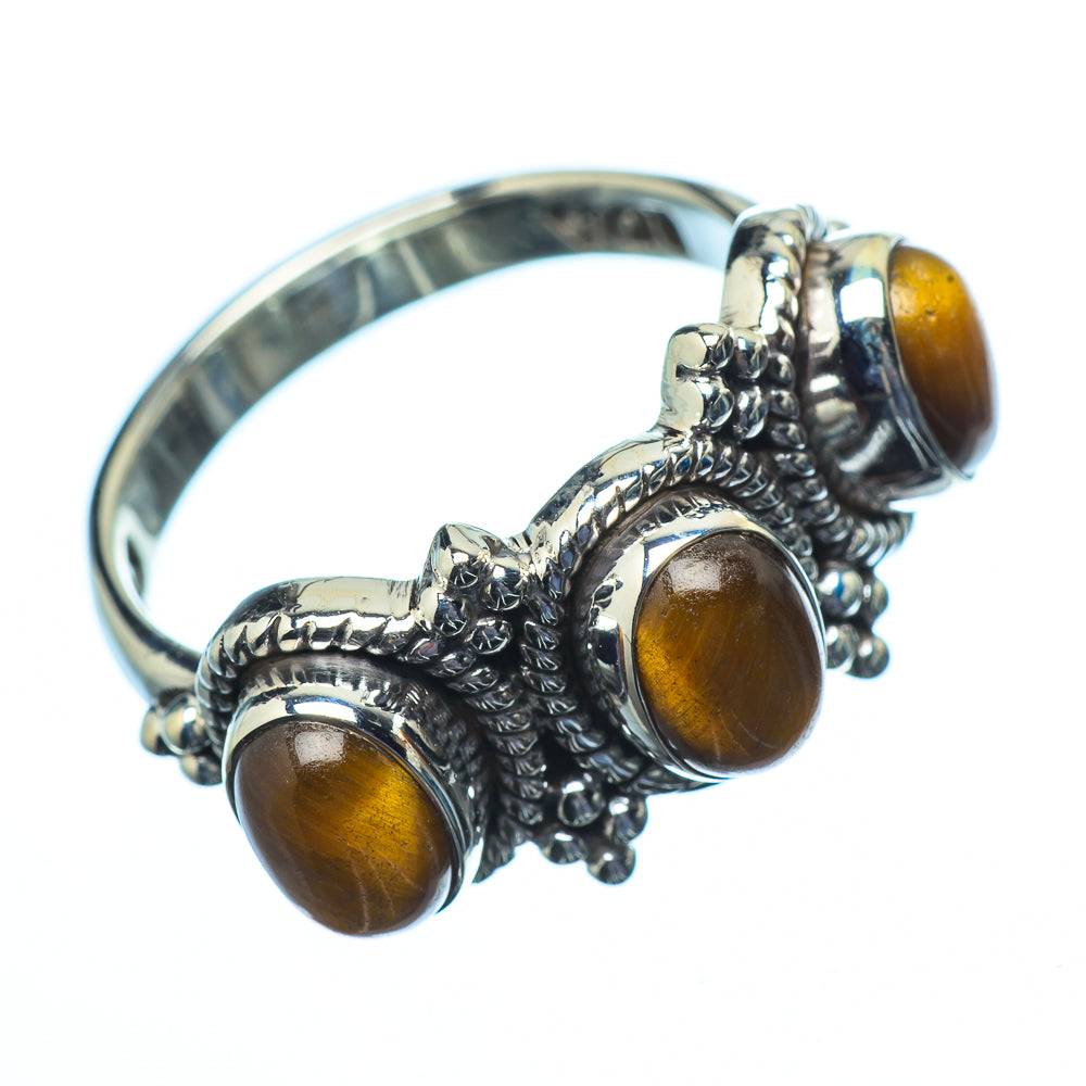 Tiger Eye Rings handcrafted by Anasilvercos - RING21214