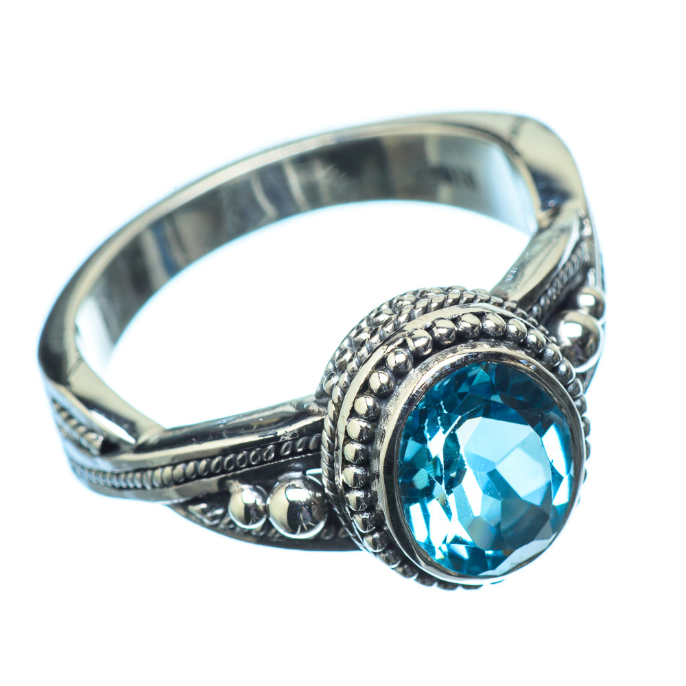 Blue Topaz Rings handcrafted by Anasilvercos - RING21349