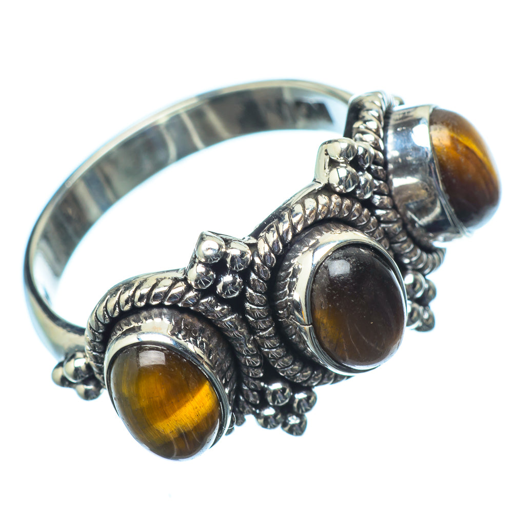 Tiger Eye Rings handcrafted by Anasilvercos - RING21377