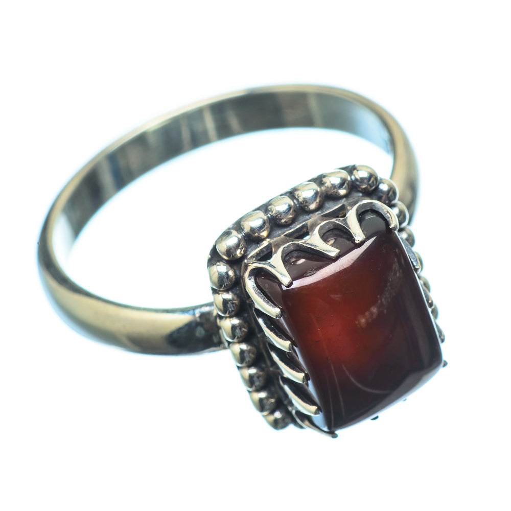 Red Onyx Rings handcrafted by Anasilvercos - RING21432