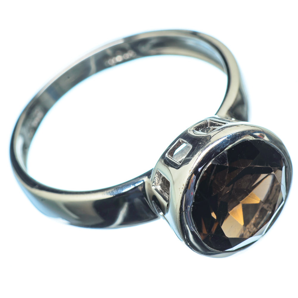 Smoky Quartz Rings handcrafted by Anasilvercos - RING21448