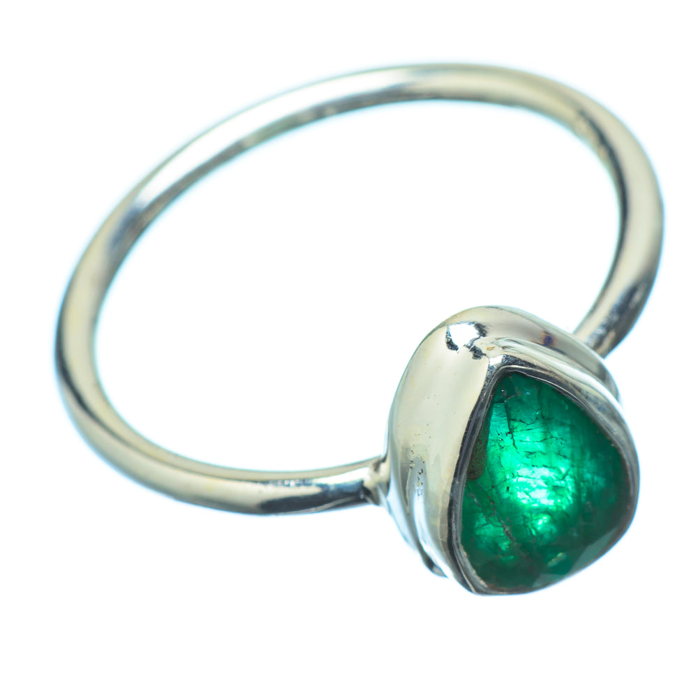 Zambian Emerald Rings handcrafted by Anasilvercos - RING21461