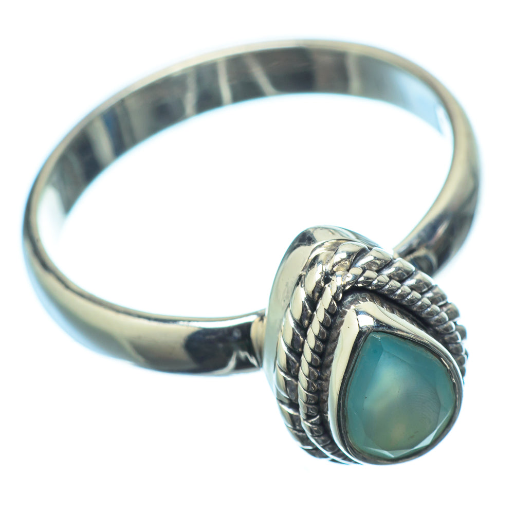 Aqua Chalcedony Rings handcrafted by Anasilvercos - RING21502