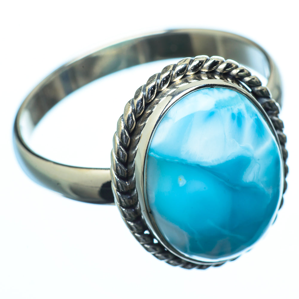Larimar Rings handcrafted by Anasilvercos - RING21586