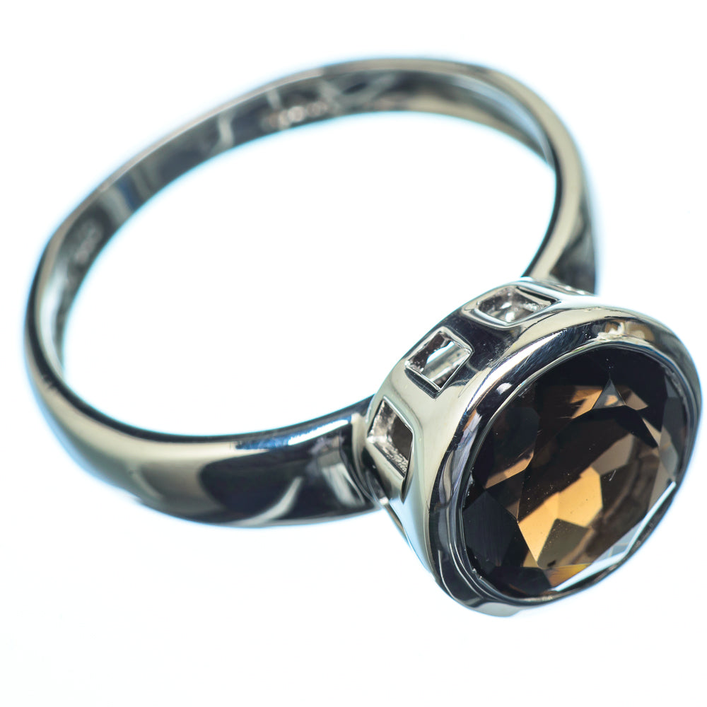 Smoky Quartz Rings handcrafted by Anasilvercos - RING21745